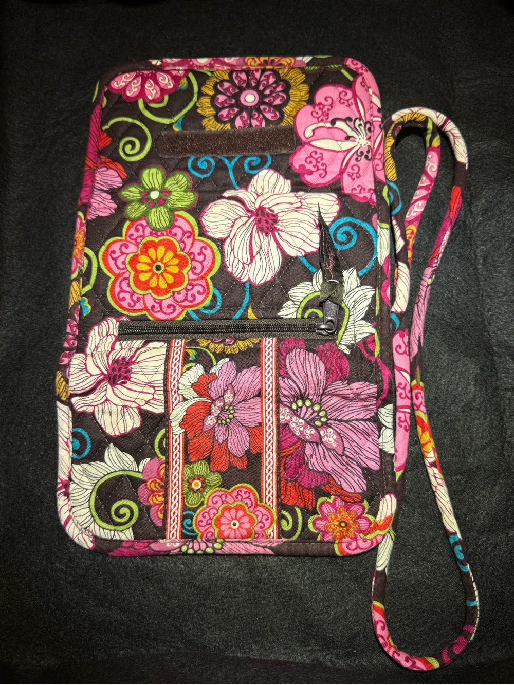 Vera Bradley Mod Floral Pink Organizer Wallet Clutch Retired